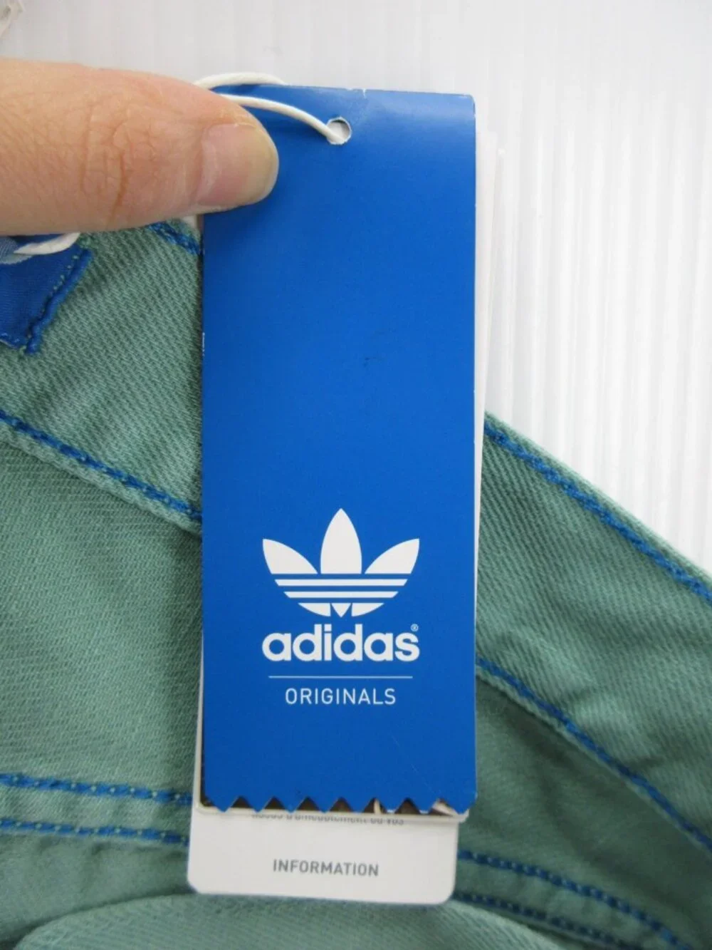 Adidas Jeans 36X31 Originals Slim Fit Straight Button Fly Denim NEW